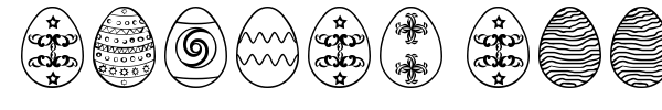 Easter Eggs ST font preview